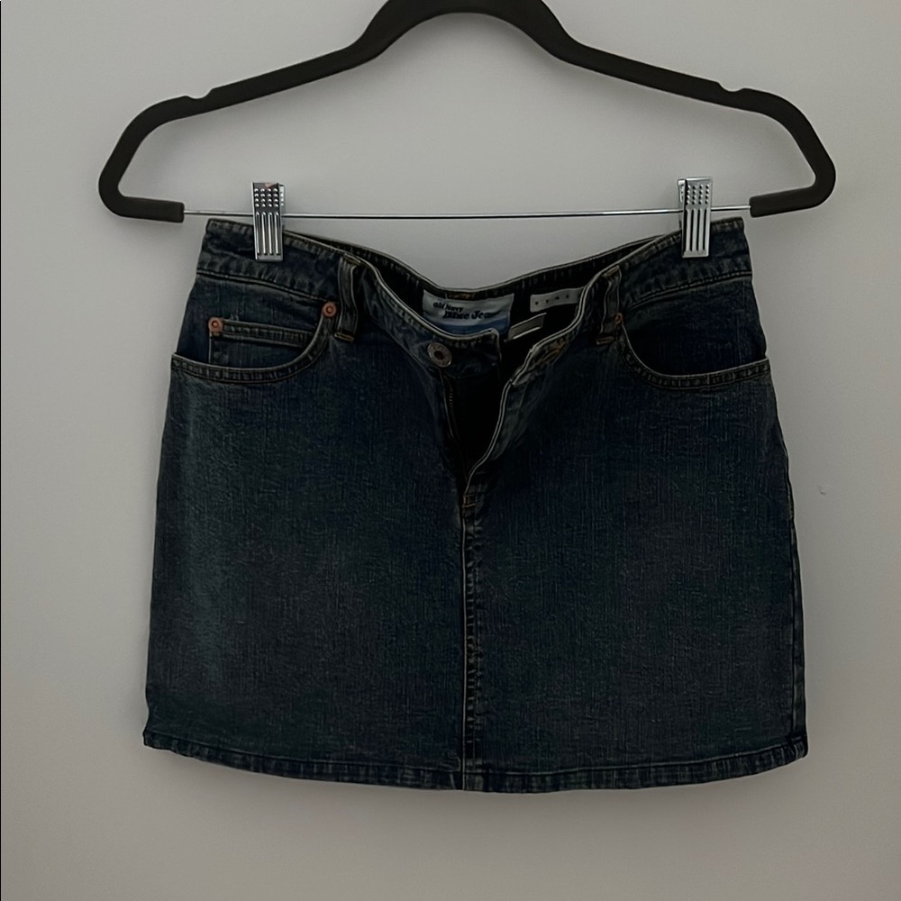 Old Navy Blue Denim Pencil Mini Skirt Casual 4